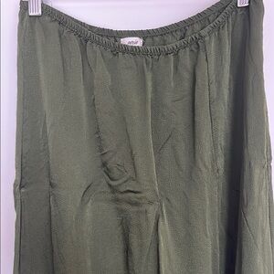 Aerie Green Smocked Maxi Skirt for Casual Resort Wear